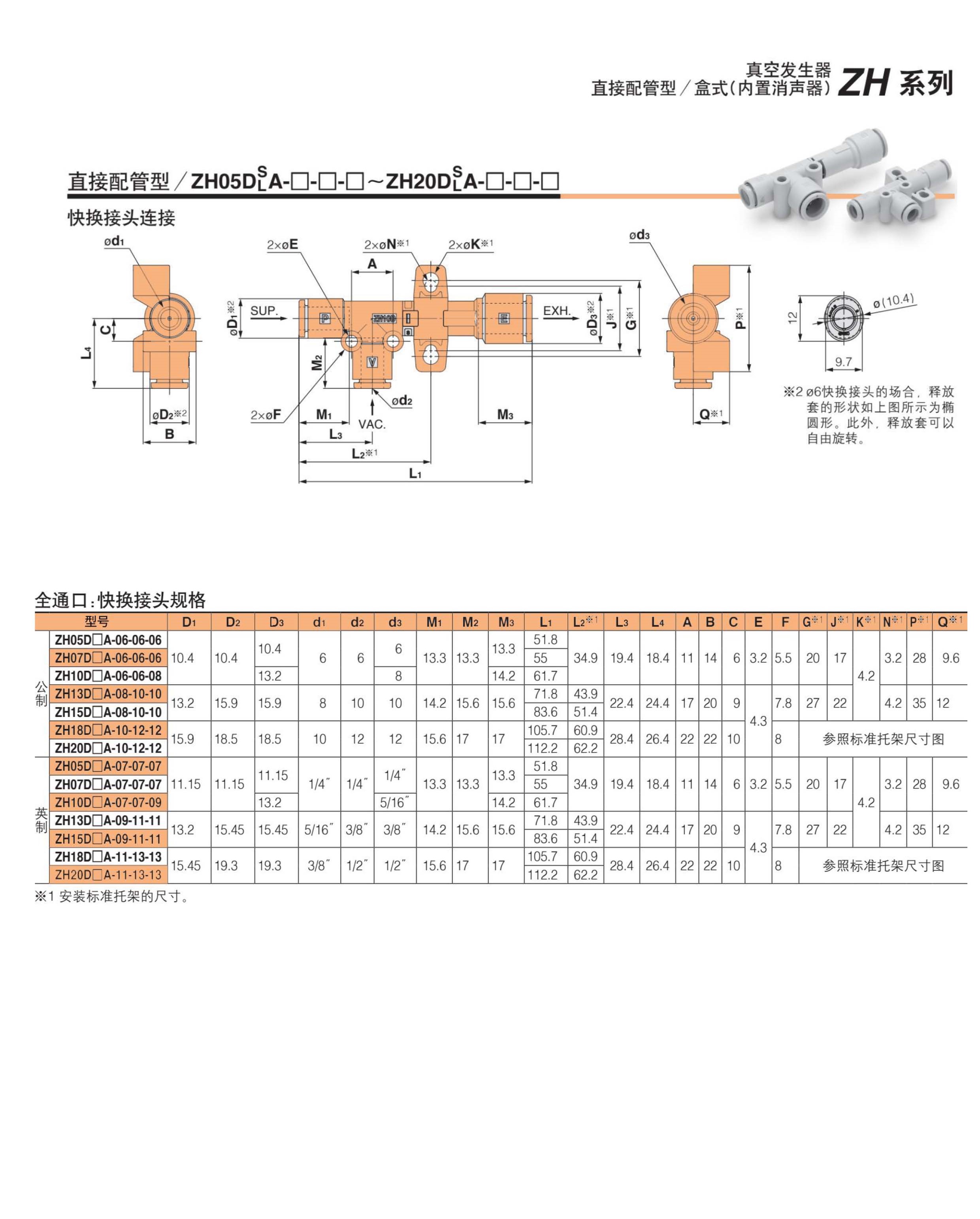 ZH系列直接配管型真空發生器